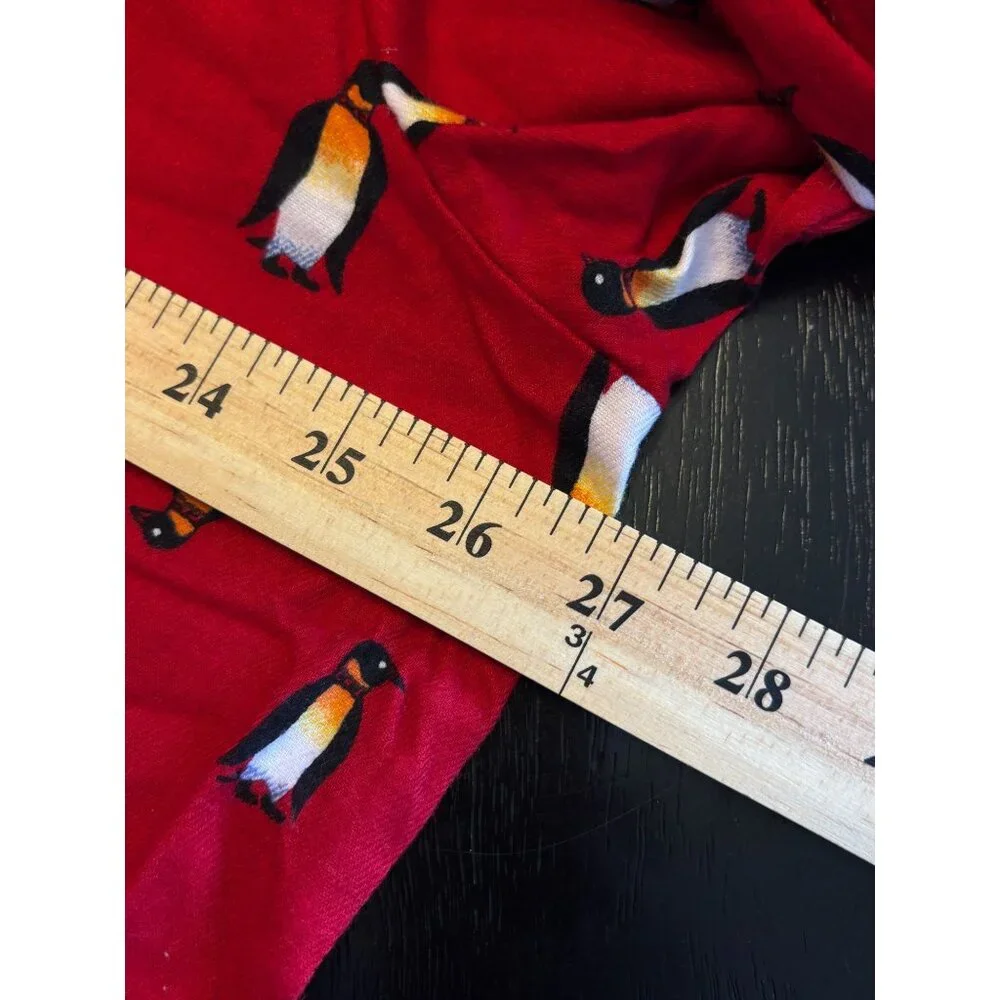 Venezia Jeans Night Shirt Pajamas Top Red Penguin Christmas Holidays 18 20 NWT - Picture 8 of 9